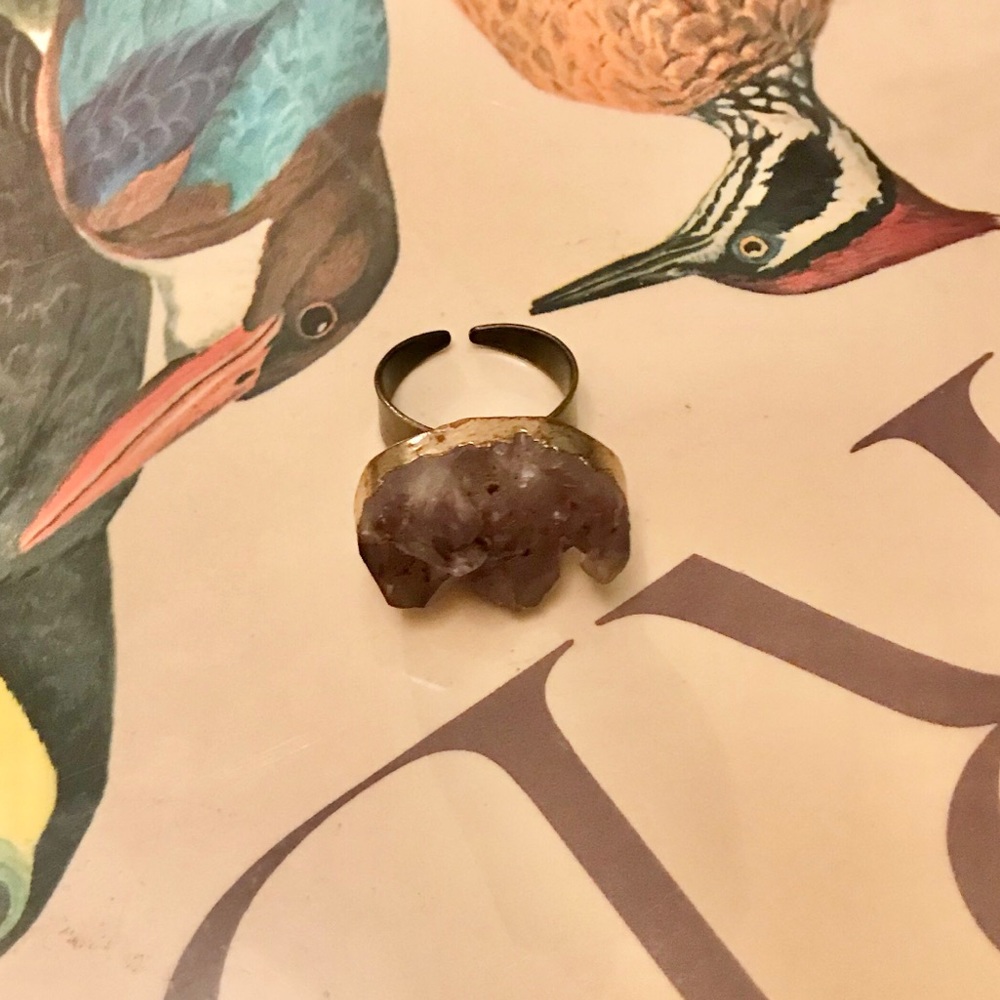 Amethyst Druzzy Ring